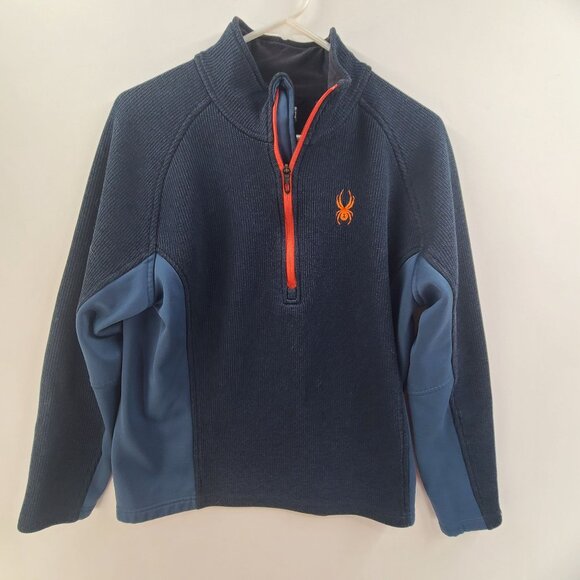 Spyder Men's Outbound Half Zip Long Sleeve 1/4 Zip Dark Blue Size L - Picture 1 of 7